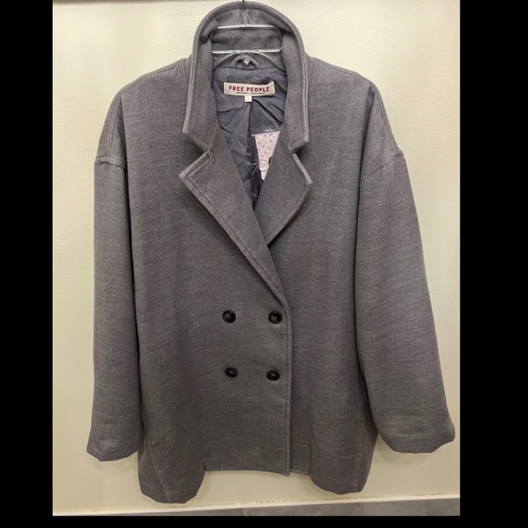 Free People oversized coat grey size L - Picture 5 of 16